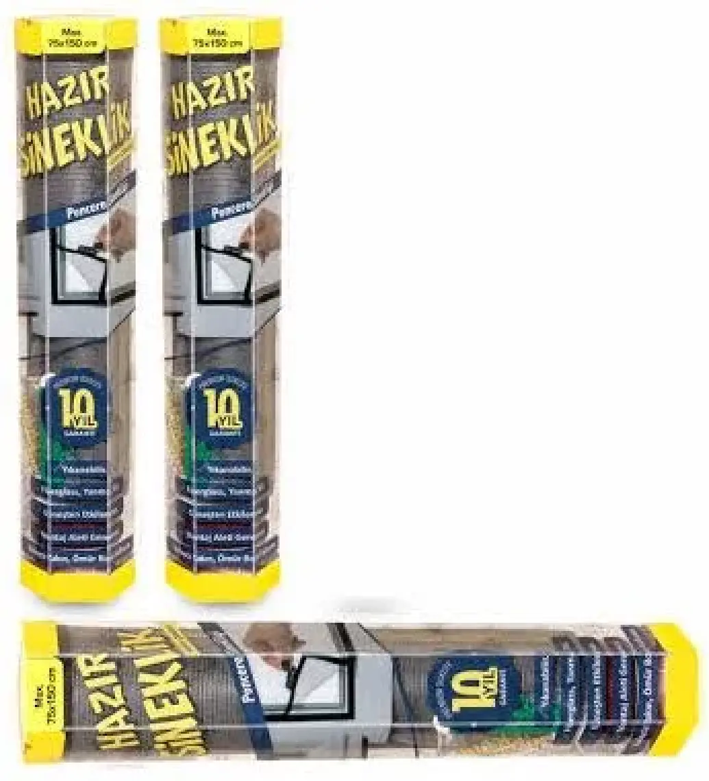 Hazır Sineklik 4 Pencere + 1 Kapı | 5 Li Paket