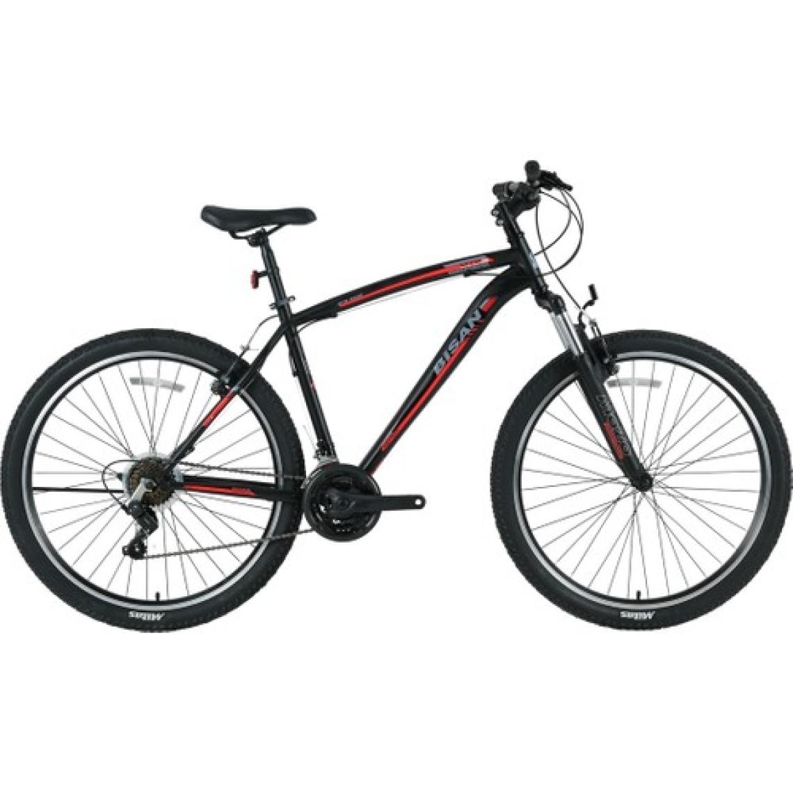 Bisan Mts 4600 V-2023 Erkek Dağ Bisikleti 48CM  27.5 Jant 21 Vites Mat Siyah Kırmızı