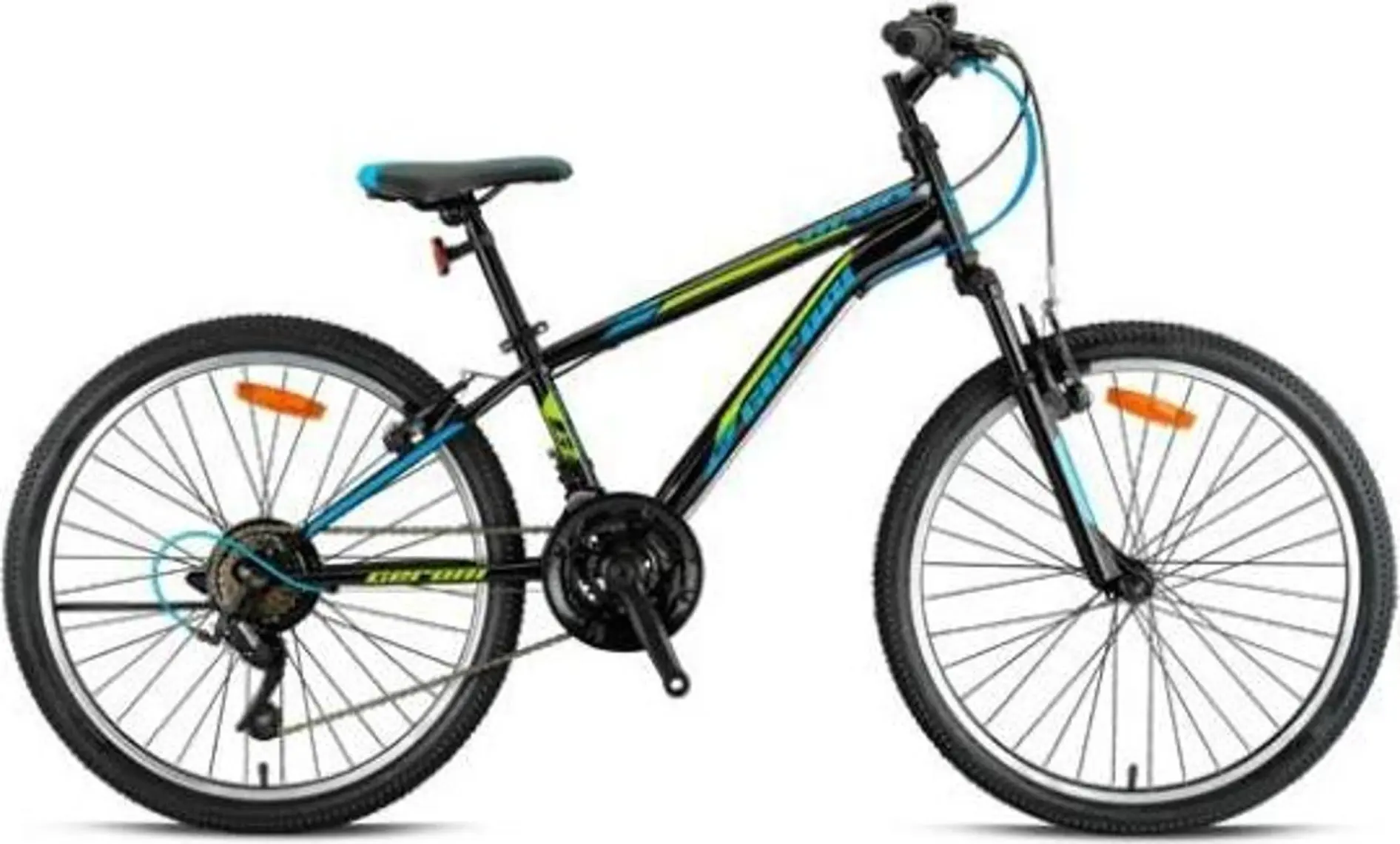 Geroni Mars Plus - 24  - Mtb - 12' - 21 Vites - V.b - Parlak Siyah-Lime/mavi