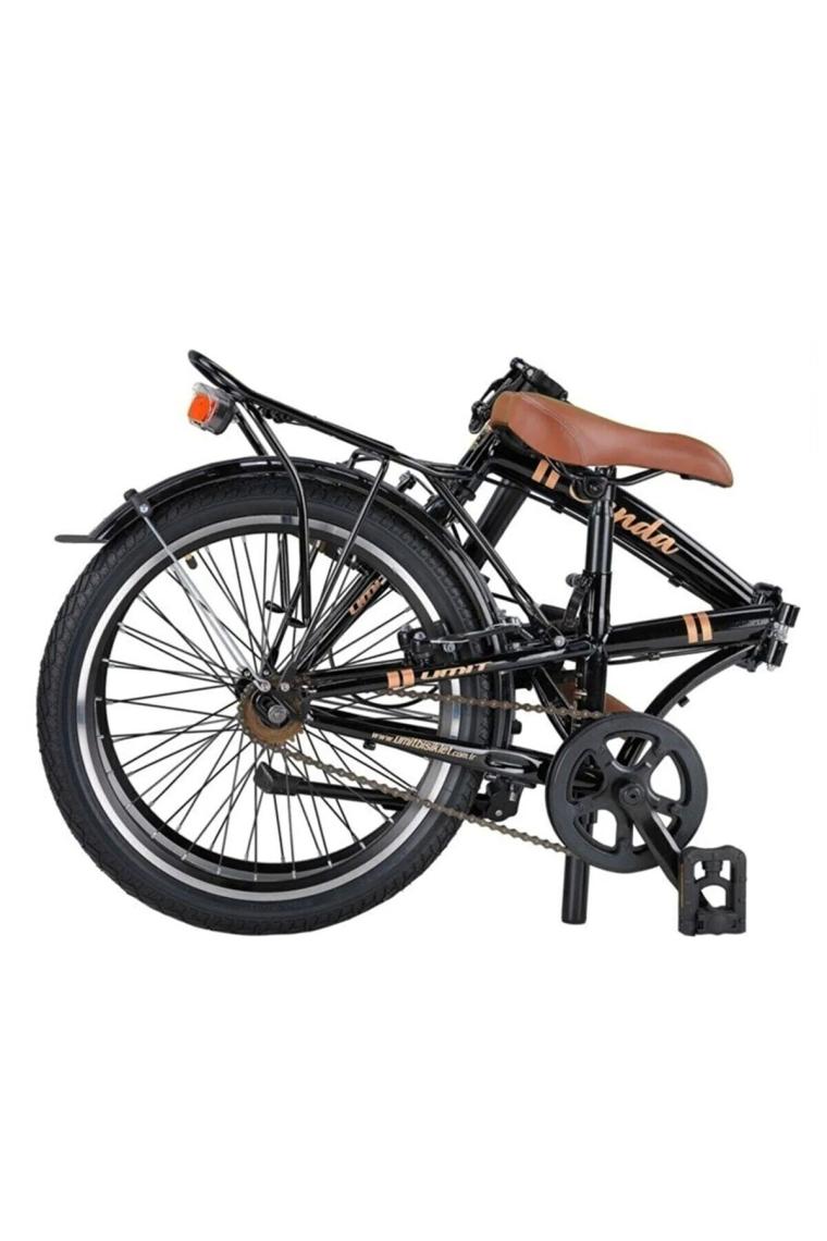 Bisiklet Cunda Folding Katlanabilir Bisiklet Siyah Gold