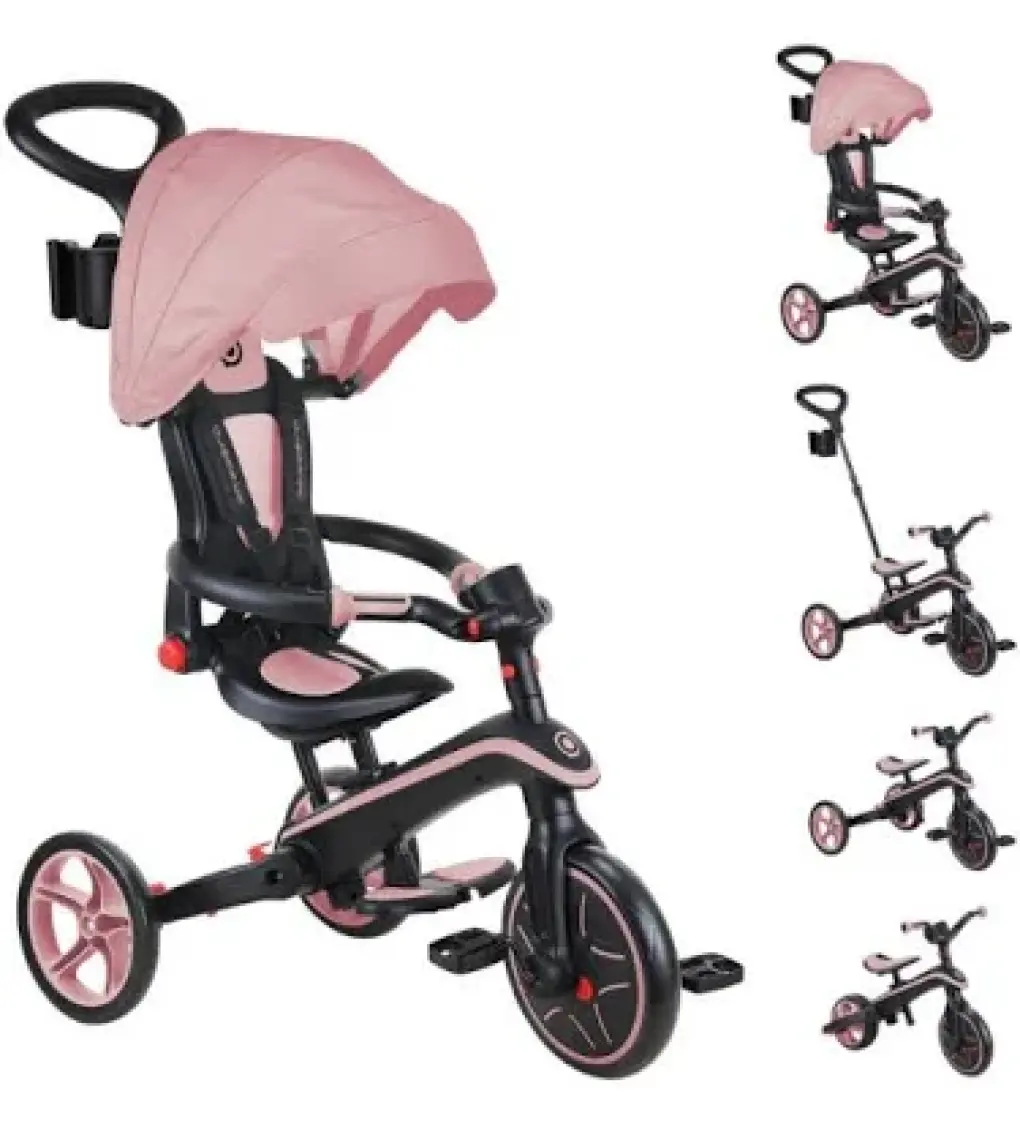 Globber Explorer 4in1 Katlanabilir Bisiklet - Koyu Pastel Pembe