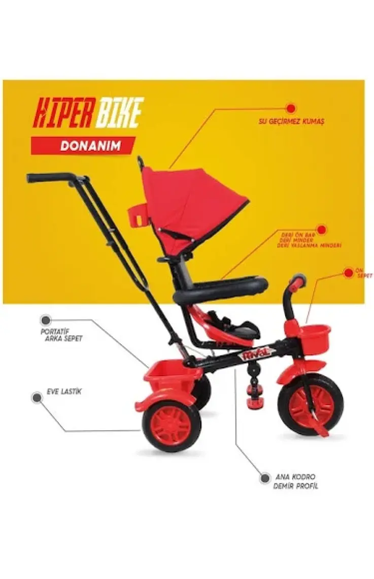 Rival RV501 Hiper Bike Ebeveyn Kontrollü 3 Tekerlekli Çocuk Bisikleti