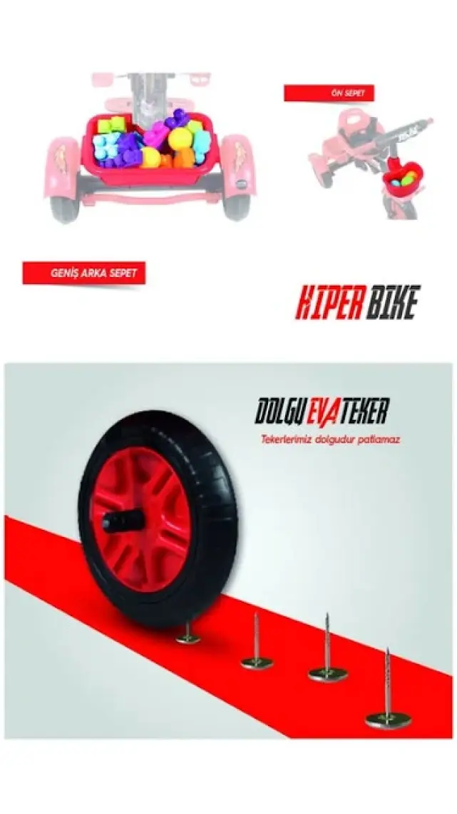Rival RV501 Hiper Bike Ebeveyn Kontrollü 3 Tekerlekli Çocuk Bisikleti