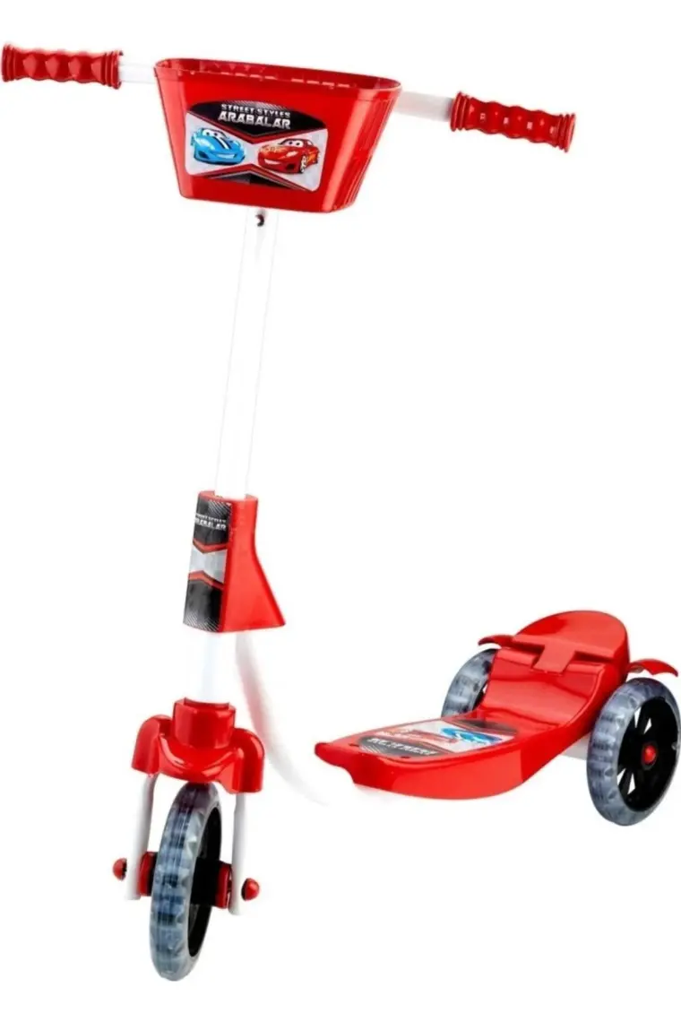 Beren Scooter Şimşek 3 Tekerli Frenli Sepetli Şeffaf Silikonlu