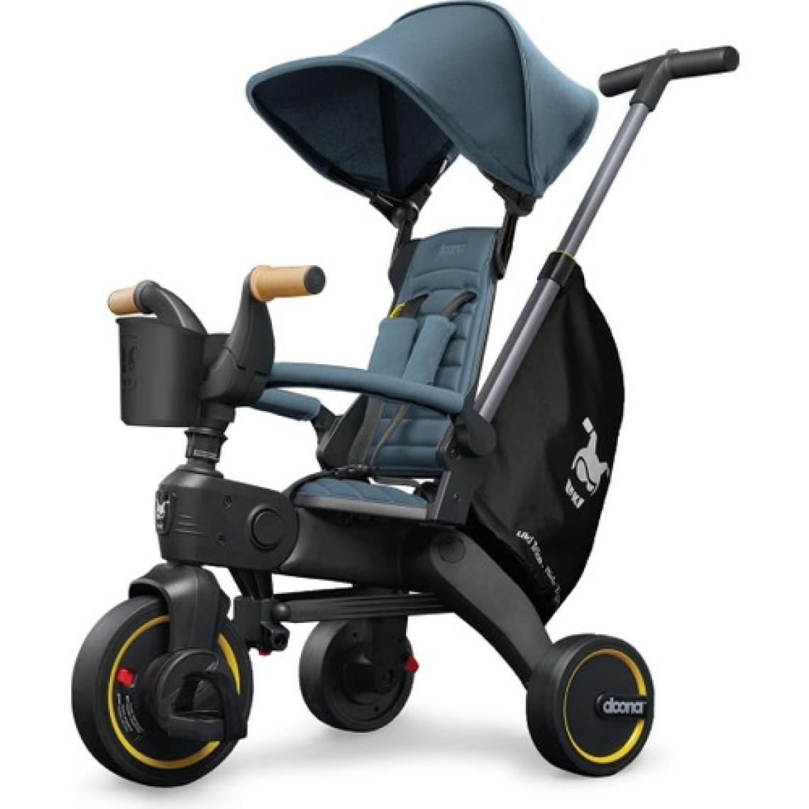 Doona Liki Trike Tek Parça Katlanır 3 Tekerlekli Bebek Bisikleti S5-Ocean Blue