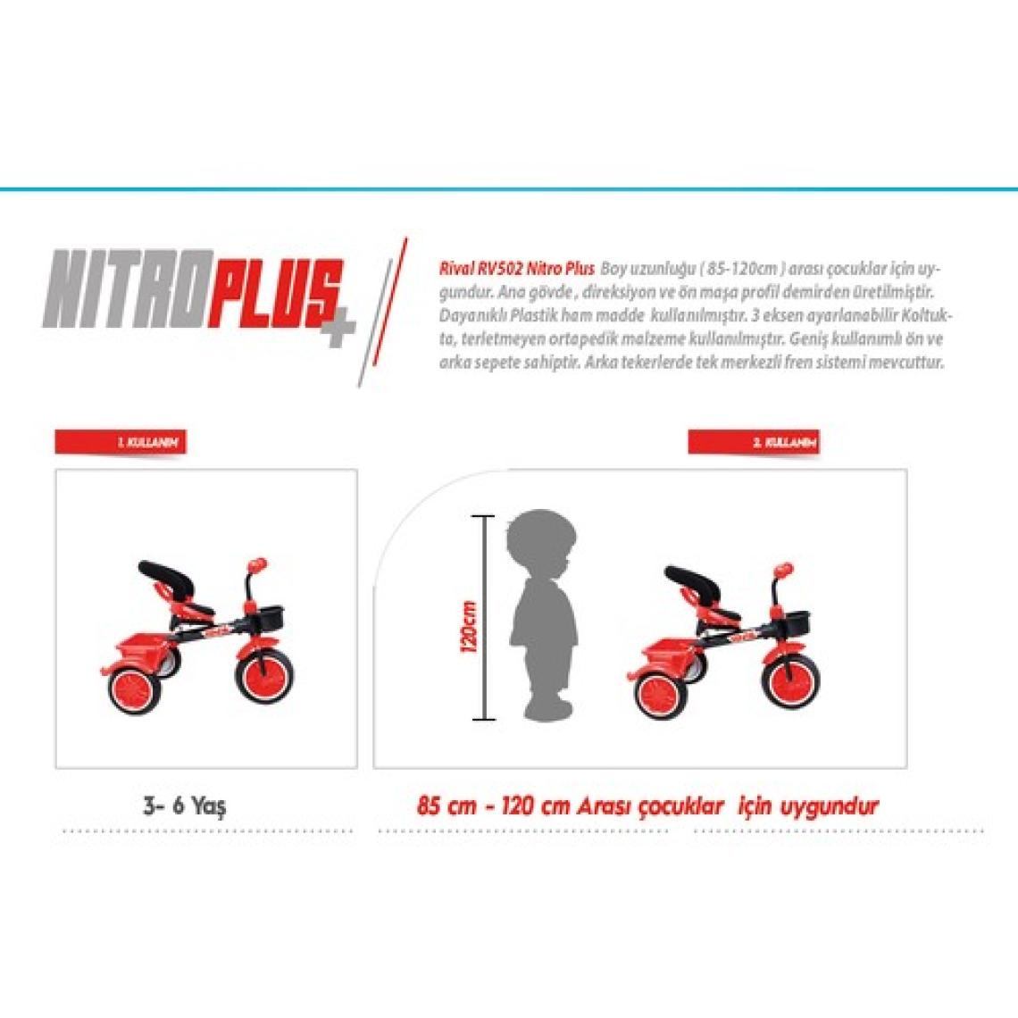 Rival RV502 Nitro Plus Fuşya 3 Tekerlekli Bisiklet