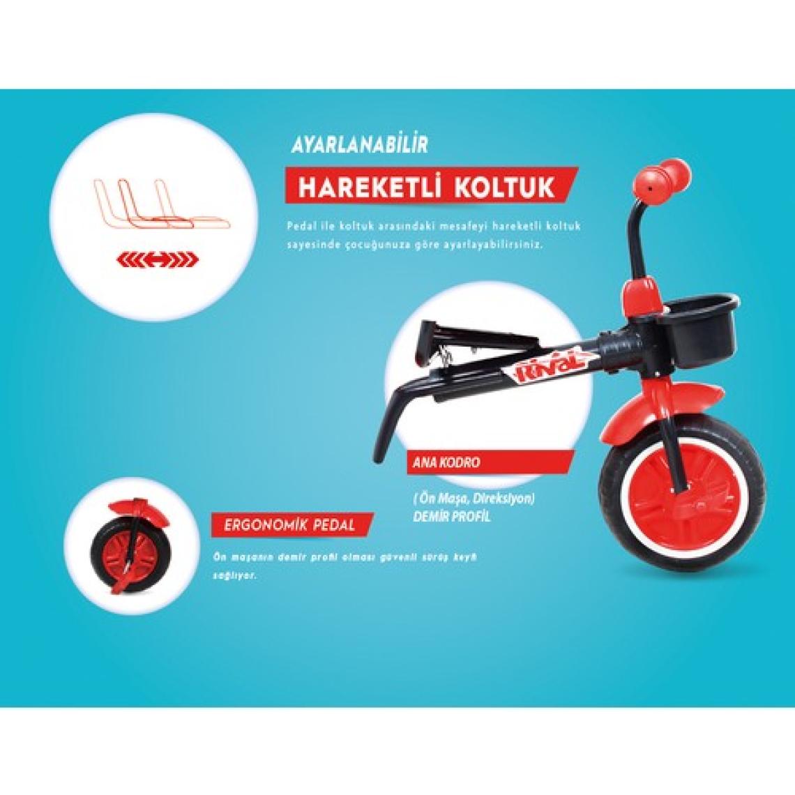 Rival RV502 Nitro Plus Fuşya 3 Tekerlekli Bisiklet