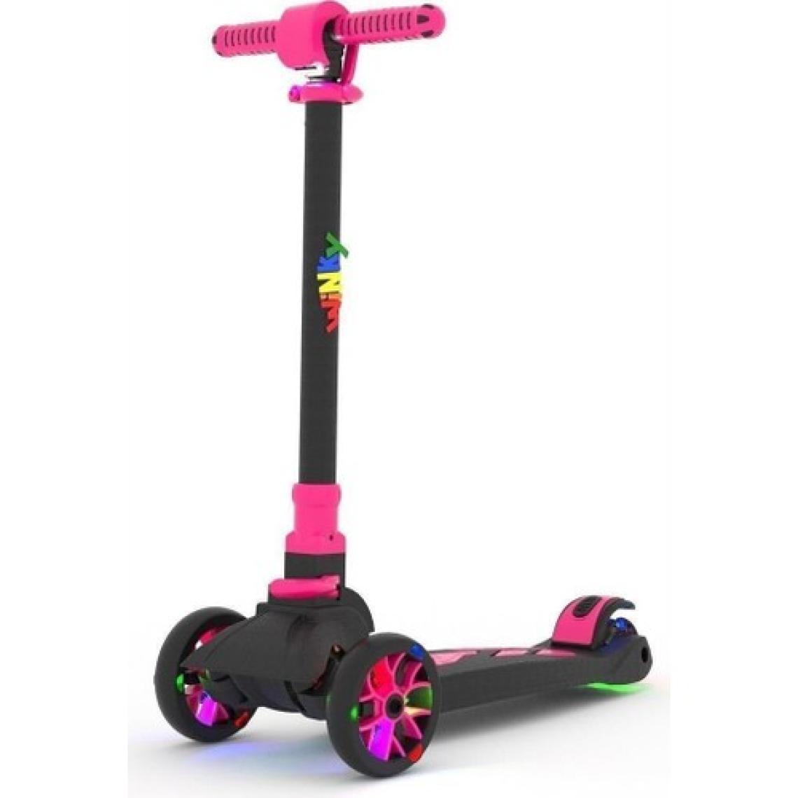 Çekirdek Zeka Winky Scooter Işıklı 3 Tekerli Katlanabilir Pembe
