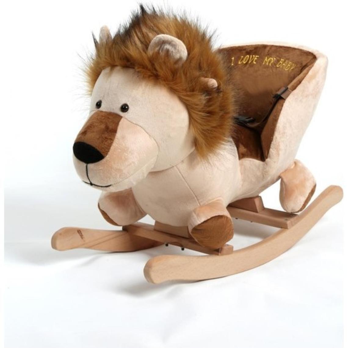 Safeline Bebe Peluş Ahşap Sallanır Oyuncak Aslan