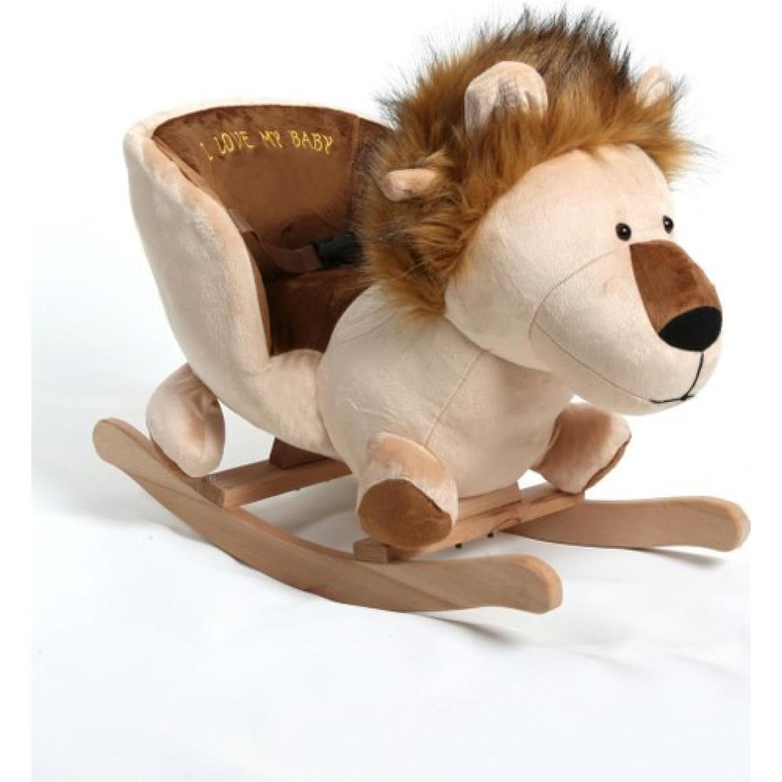 Safeline Bebe Peluş Ahşap Sallanır Oyuncak Aslan