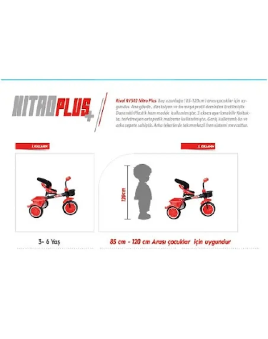 Rival RV502 Nitro Plus 3 Tekerli Çocuk Bisikleti