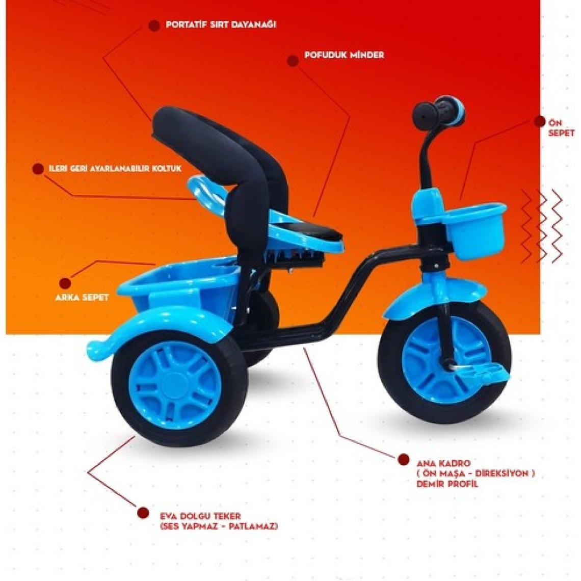 Rival RV503 Volt Pembe 3 Tekerlekli Bisiklet