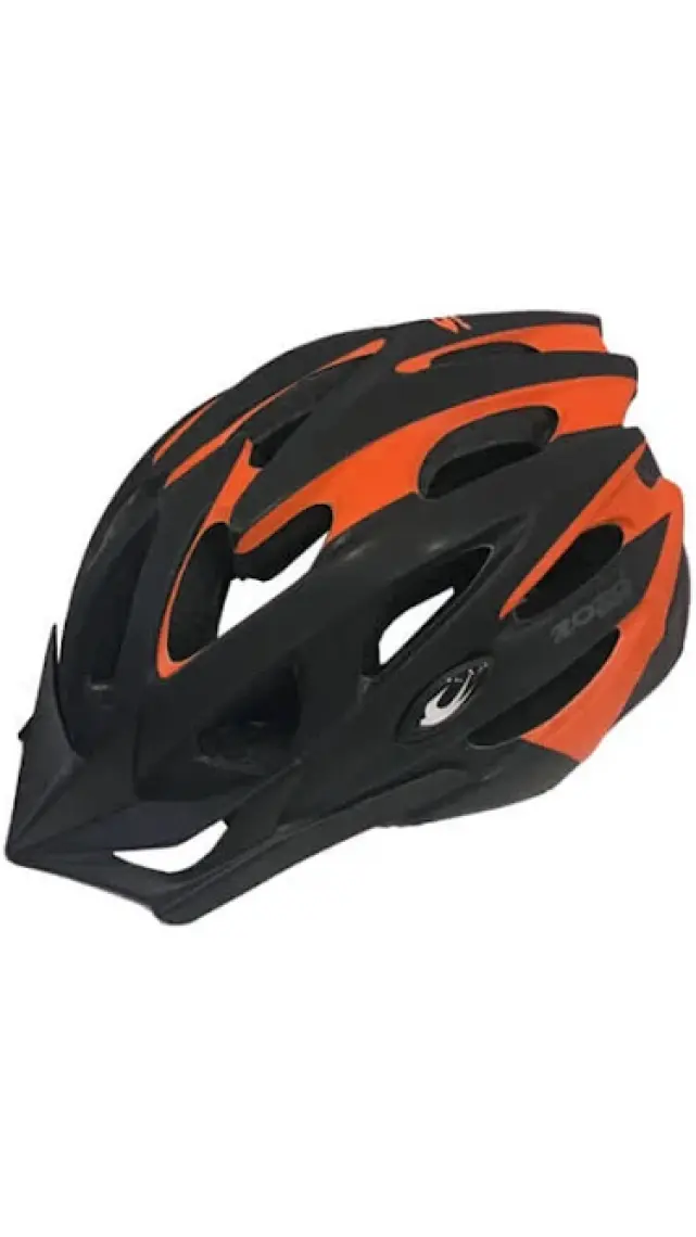 Zozo raptor MV29 Unisex Işıklı Kask Siyah/Turuncu