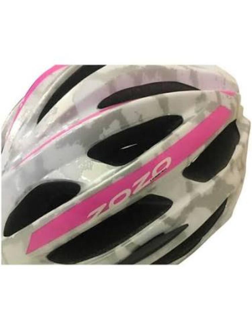 Zozo HB31-C Pembe Gri Bisiklet Kaskı S
