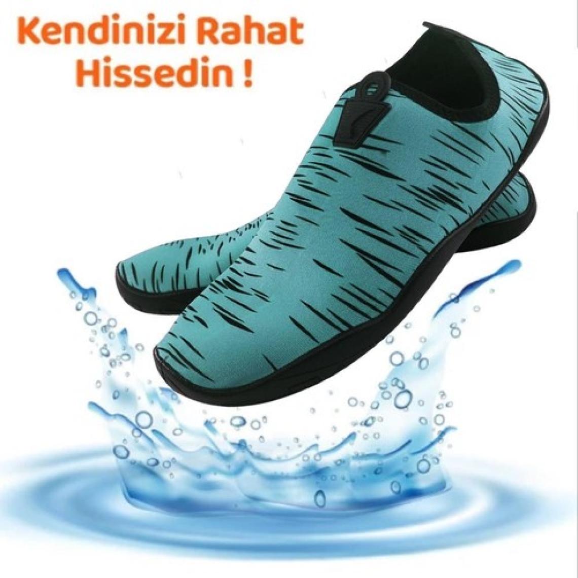 Black Deer Hayal Mint-Siyah Çok Amaçlı Plaj ve Deniz Ayakkabısı