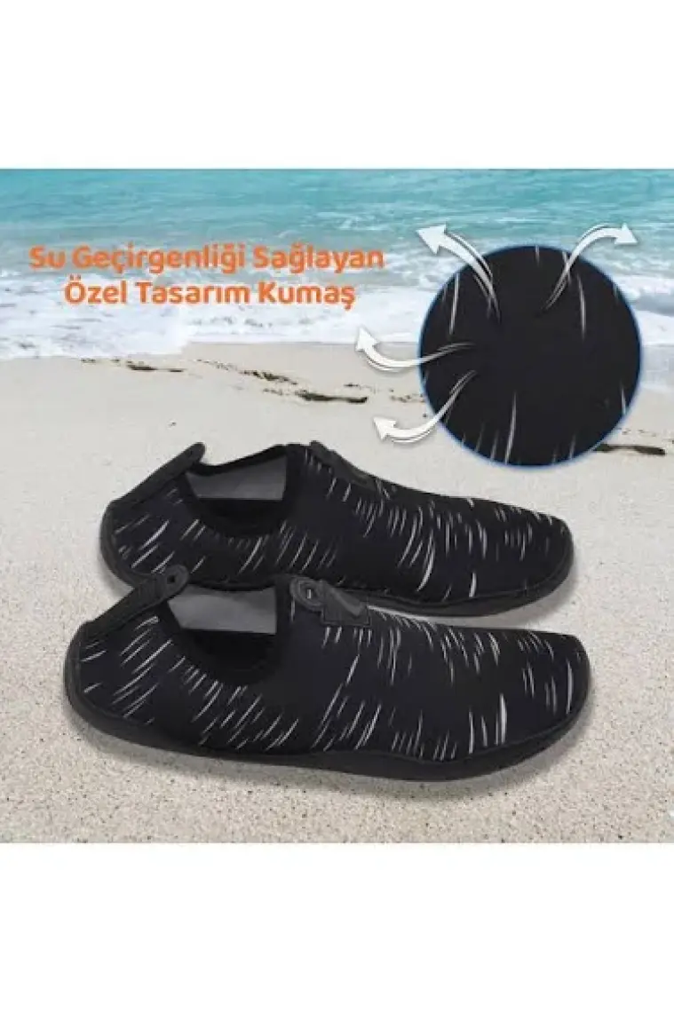 Black Deer Hayal Mint-Siyah Çok Amaçlı Plaj ve Deniz Ayakkabısı