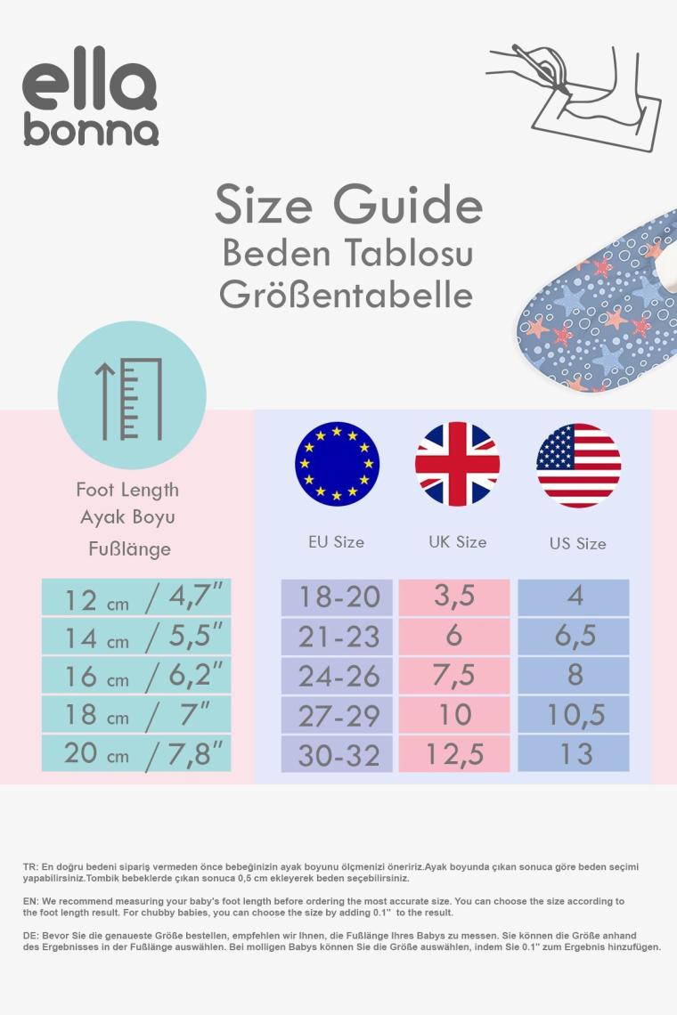 Kaydırmaz Taban, Unisex Bebek, Çocuk Deniz Ayakkabısı, Havuz Patiği, Deniz Yıldızı