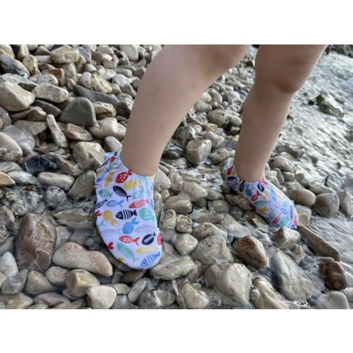 Ella Bonna Kaydırmaz Taban, Unisex Bebek, Çocuk Deniz Ayakkabısı, Havuz Patiği, Renkli Balıklar