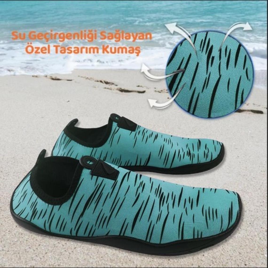 Black Deer Hayal Mint-Siyah Çok Amaçlı Plaj ve Deniz Ayakkabısı