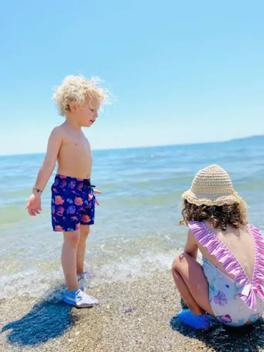 Kaydırmaz Taban Unisex Bebek Çocuk Deniz Ayakkabısı Havuz Patiği Gökkuşağı