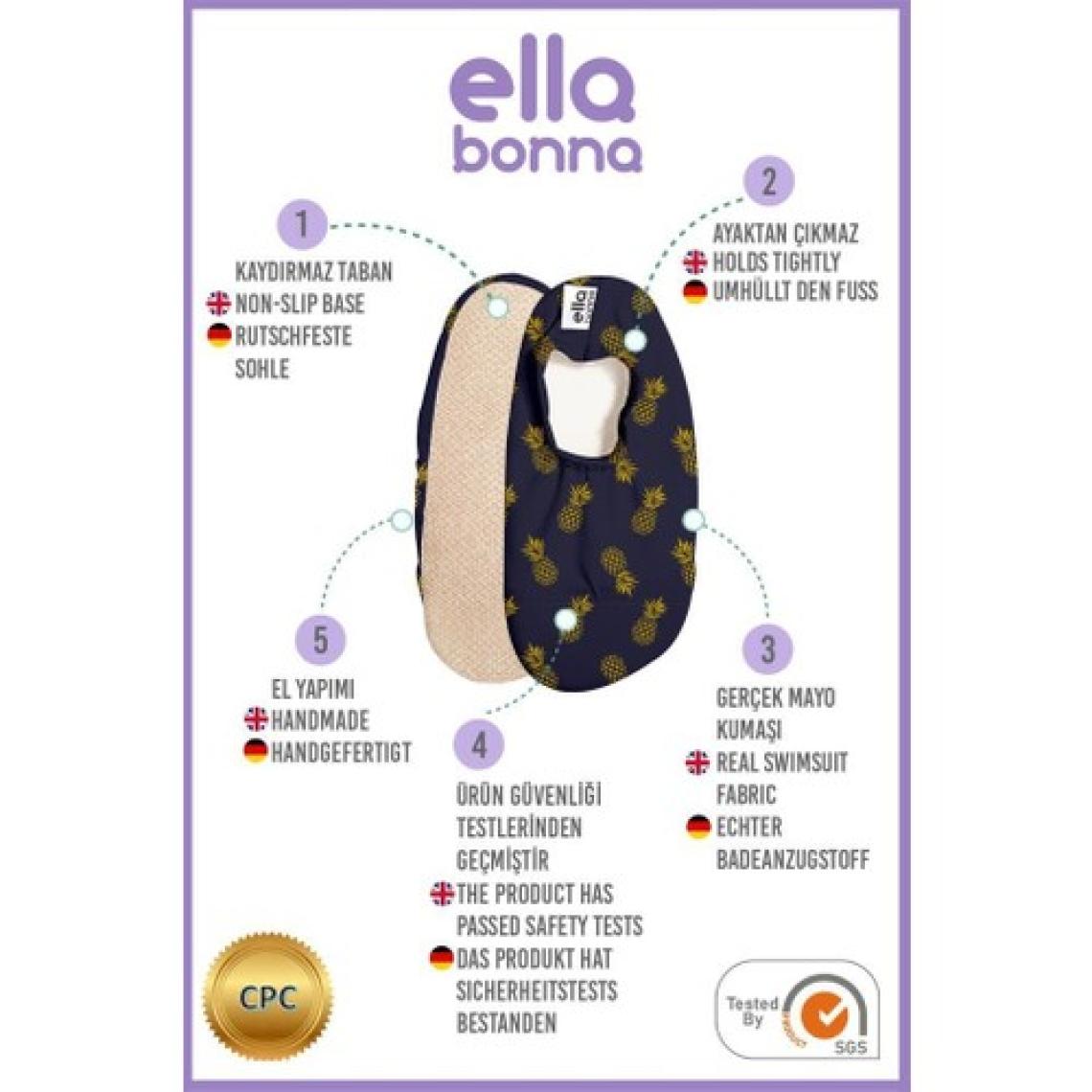 Ella Bonna Kaydırmaz Taban, Unisex Bebek, Çocuk Deniz Ayakkabısı, Havuz Patiği, Ananas