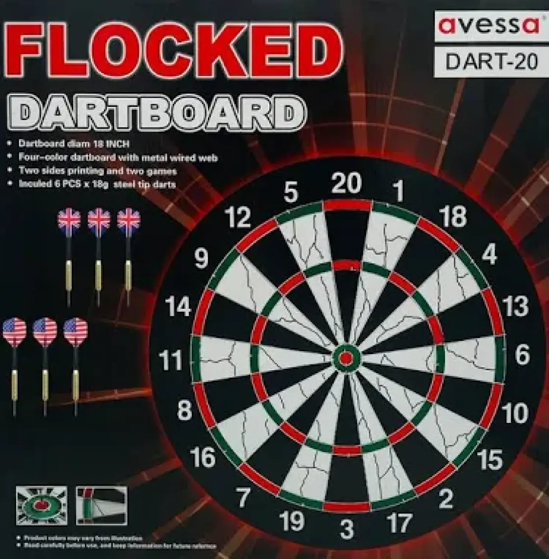 Avessa AP306 45 Cm Çapında Dart Hedef Tahtası