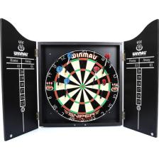 Winmau Profesyonel Dart Seti Winmau Sniper Dart Tahtası, 6 Adet Winmau Ok, Ahşap Kabin