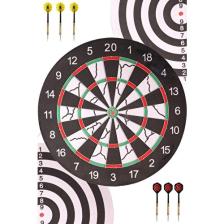 Delta Flocked Dart Seti 45 Cm (18 İnç) Büyük Boy + 6 Dart Oku (18 Gr) Hedef Tahtası