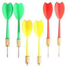 Dart Oku (6’lı Set) - Çelik Uç + Pirinç Başlık - Renkli Dart Oku Seti