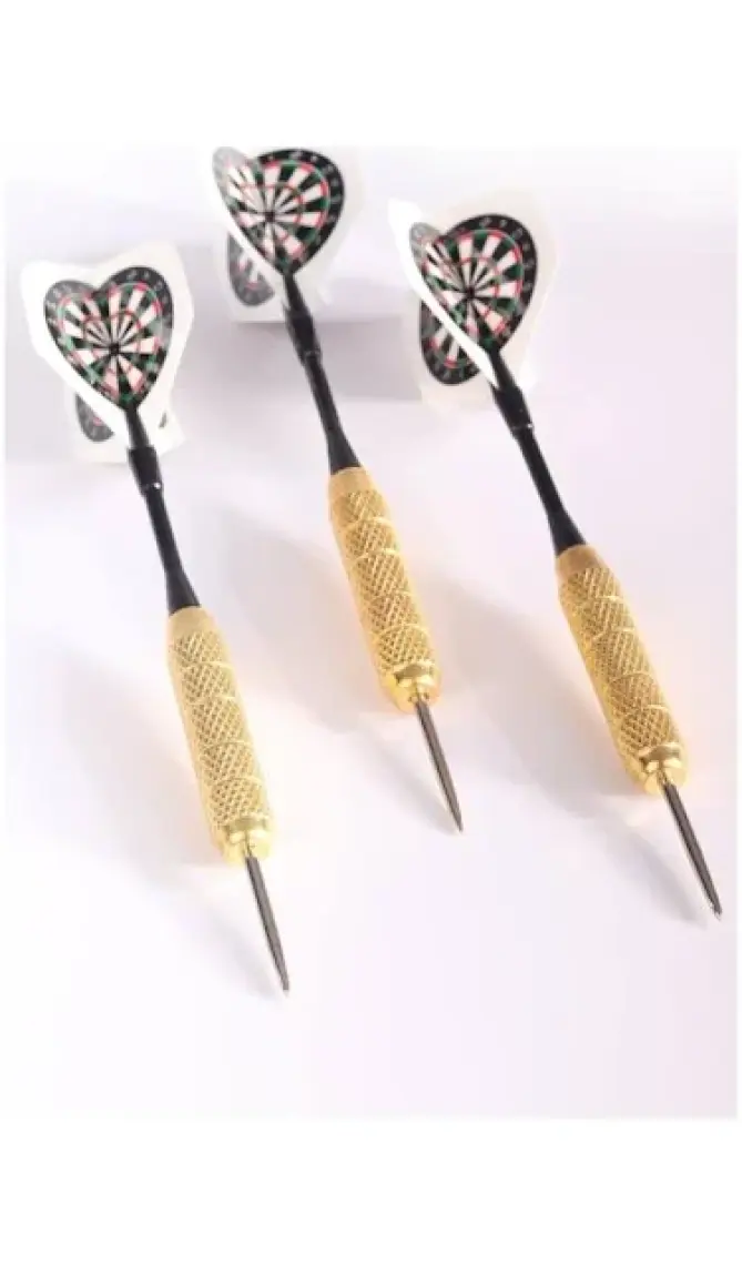 Delta 20 Gr. Dart Oku (3’lü Set) - Çelik Uç + Pirinç Gövde + Renkli Kanat - Dart Oku Seti