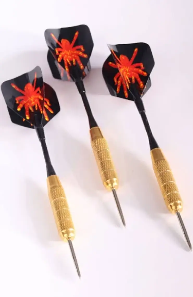 Delta 20 Gr. Dart Oku (3’lü Set) - Çelik Uç + Pirinç Gövde + Renkli Kanat - Dart Oku Seti