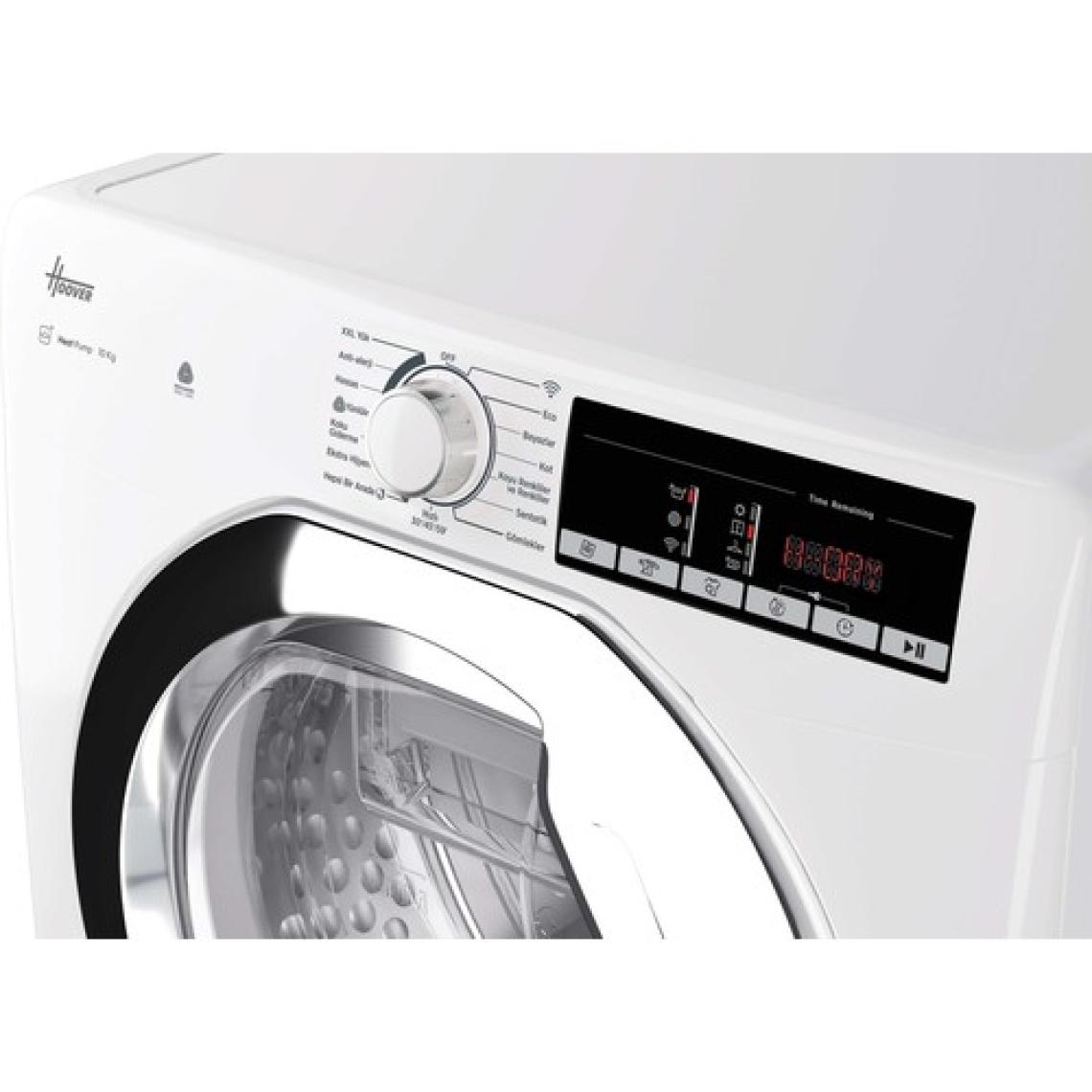 Hoover HLEH10A2TCEX-17 10 kg Wi-Fi + Bluetooth Bağlantılı Isı Pompalı Kurutma Makinesi
