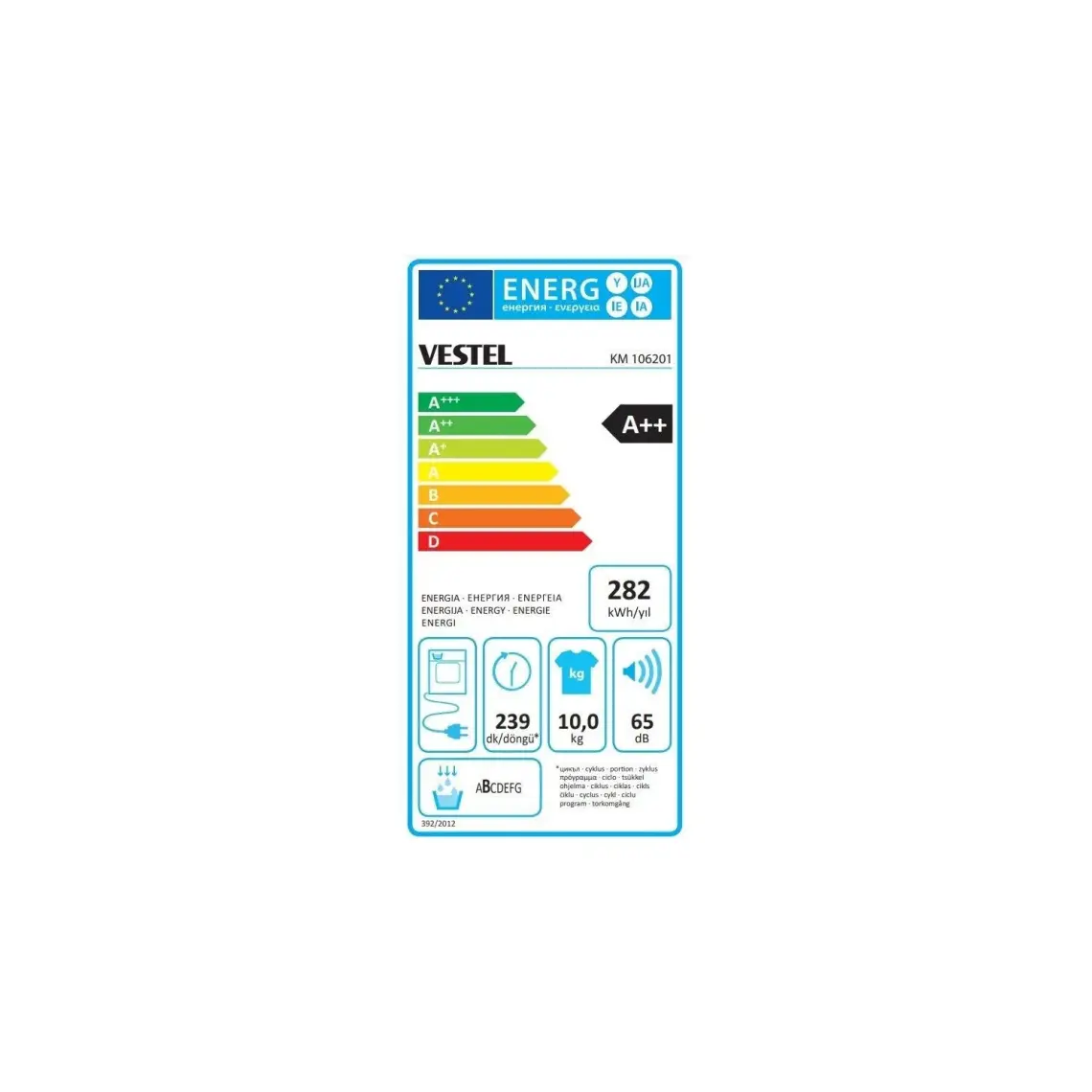 Vestel 10 Kg A++ Enerji Sınıfı Isı Pompalı Kurutma Makinesi - Çocuk Kilidi ve Akıllı Nem Sensörü ile Sessiz Çalışma (65 dB)