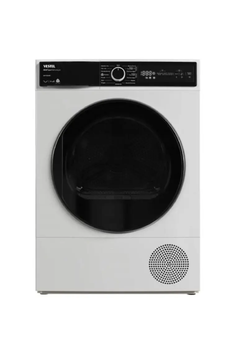 Vestel KM 97202 WiFi’li 9 Kg Isı Pompalı Kurutma Makinesi – A++ Enerji Sınıfı, Çocuk Kilidi, Akıllı Nem Sensörü, Hızlı Kurutma