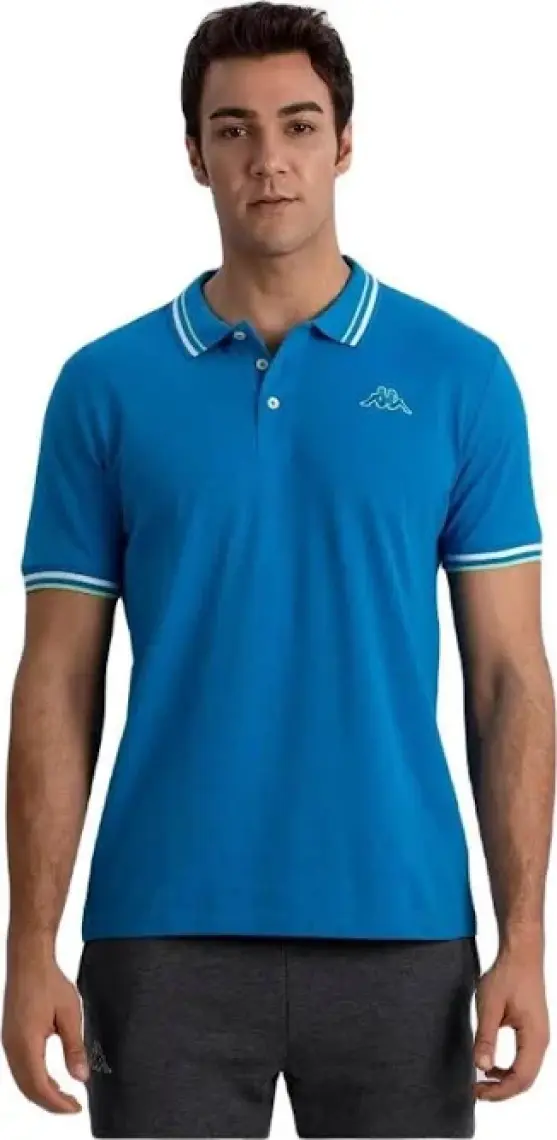 Logo Maltax 5 Mss Erkek Mavi-Beyaz-Fıstık Yeşili Regular Fit Polo Yaka Tişört