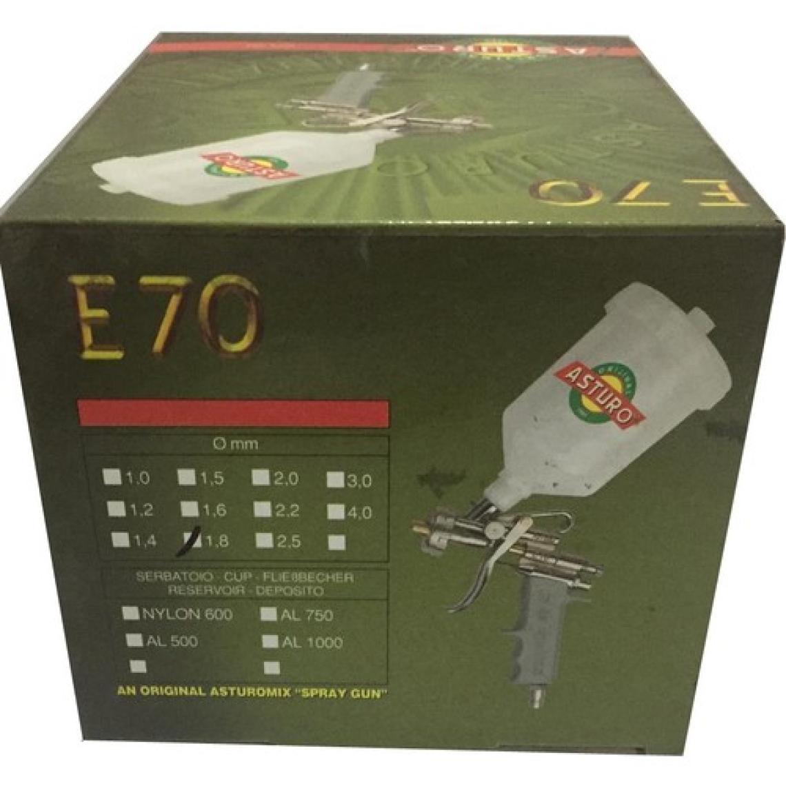 Asturo E-70 Boya Tabancası Üstten Depo 1,8 Mm.