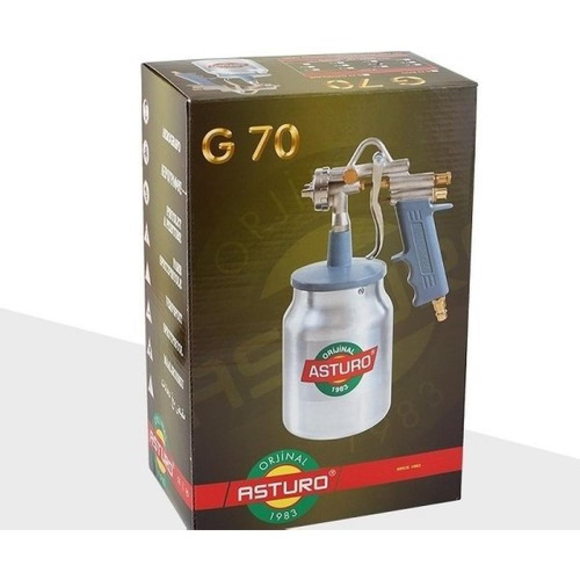 Asturo G70 Boya Tabancası Alttan Depolu 2 mm