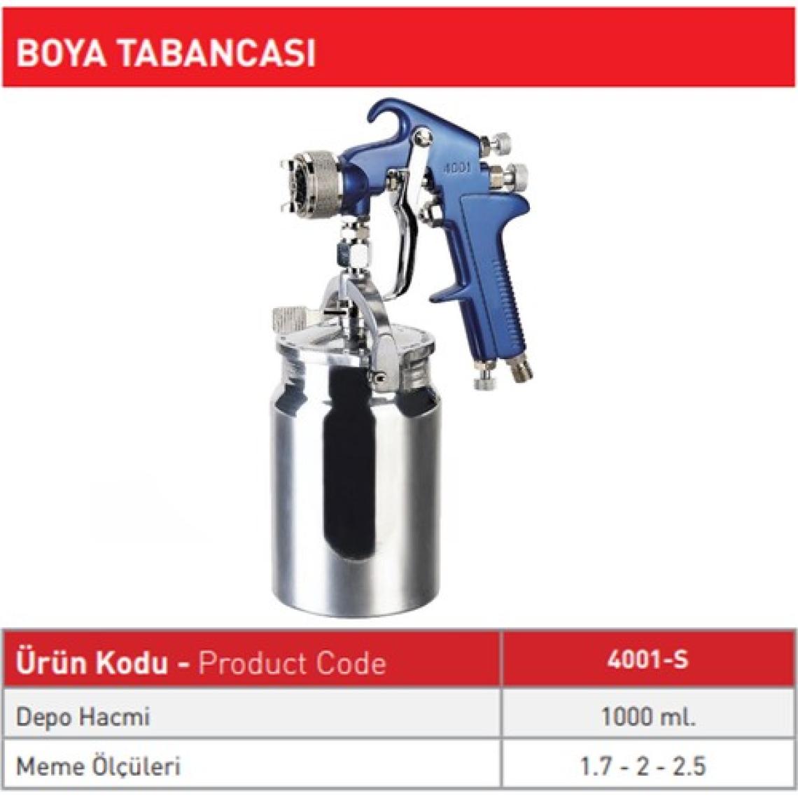 Sappower 4001S Alttan Depolu Boya Tabancası 2.0 mm
