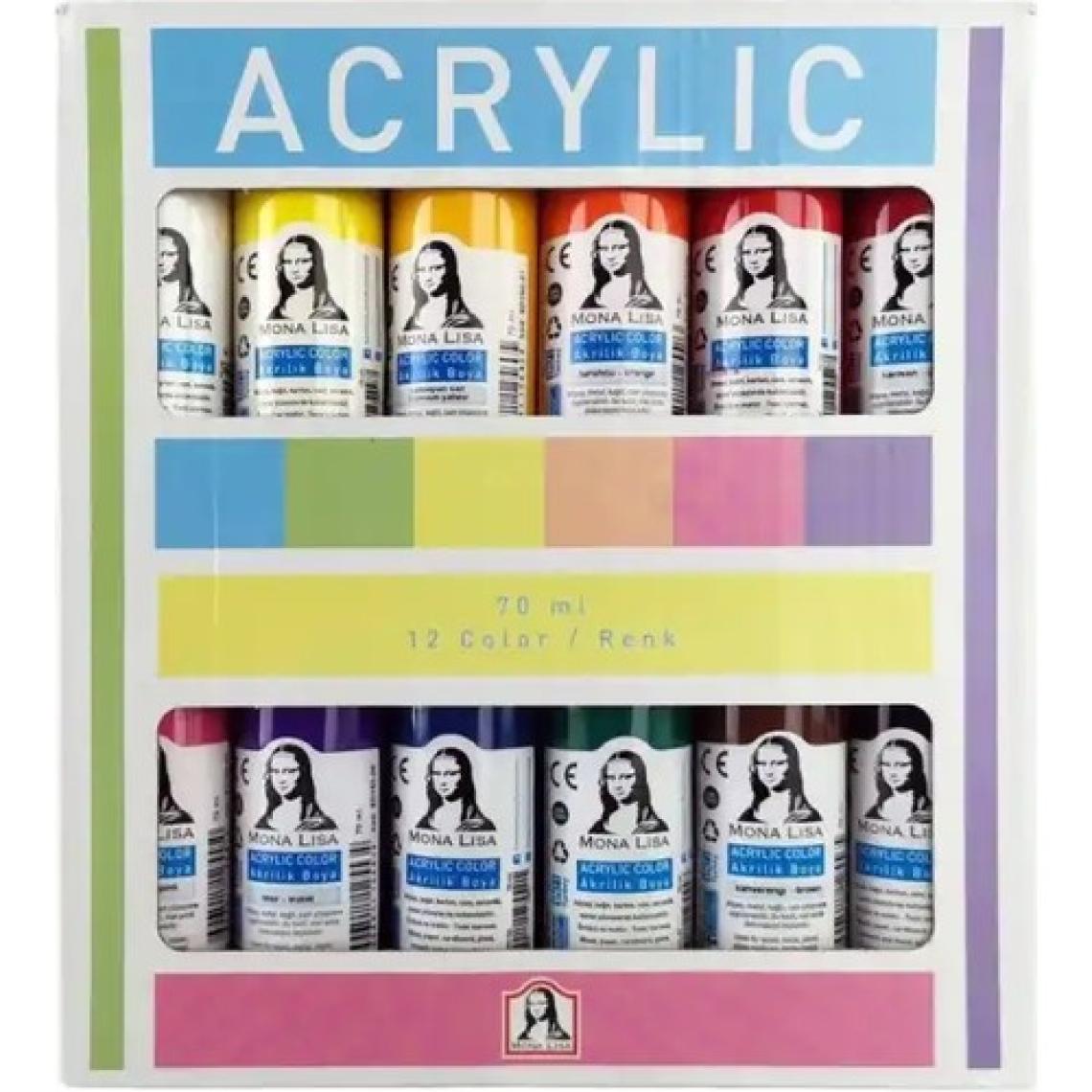 Mona Lisa  Akrilik Boya 12 x 70 ml Set Adet