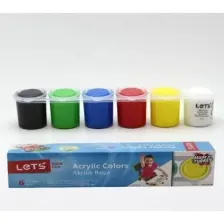 Lets 6 Renk Akrilik Boya Şişede 6x25 ml.