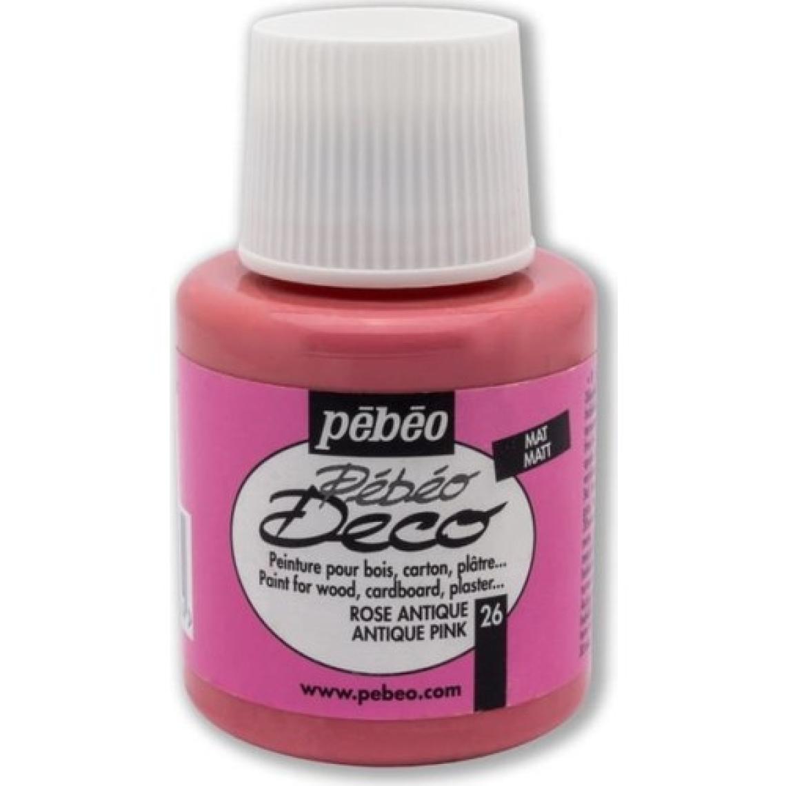 Pebeo Deco Mat Ahşap Boyası Şişe 110 ml Antik Pembe