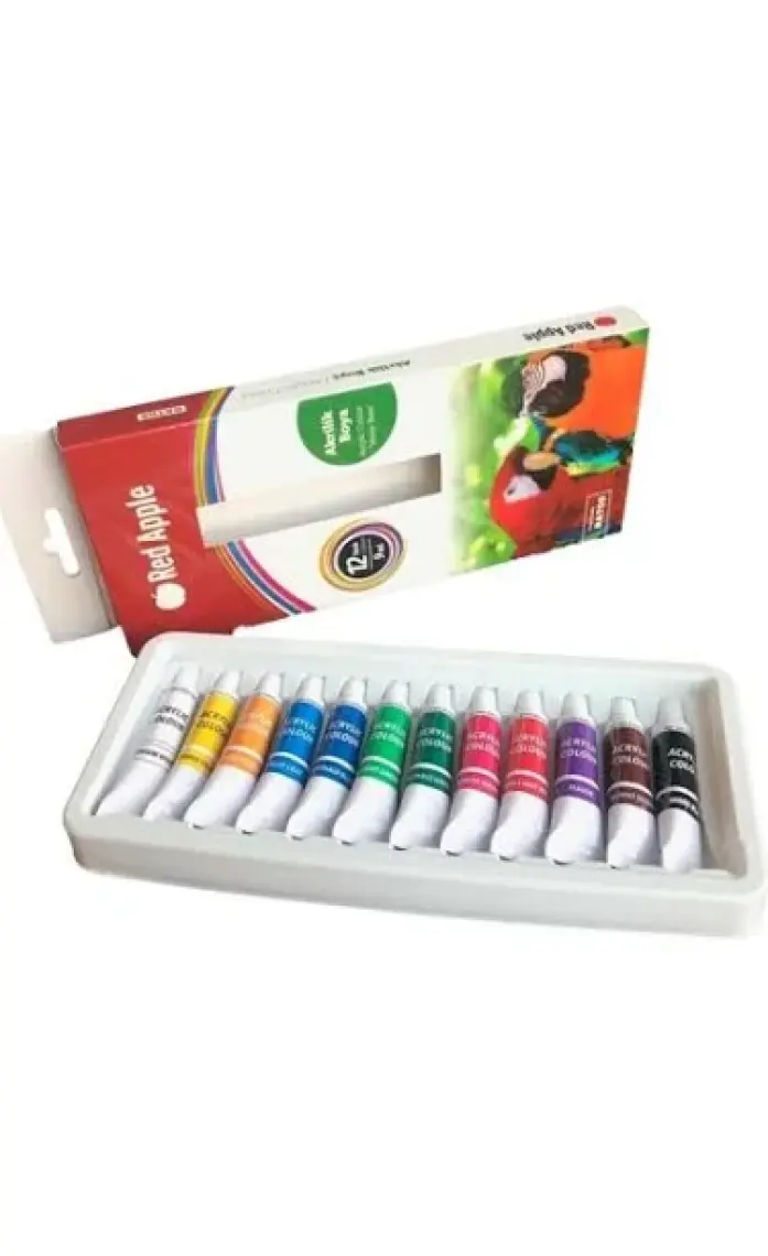 Red Apple  Renkli Akrilik Boya 9 ml 12'li