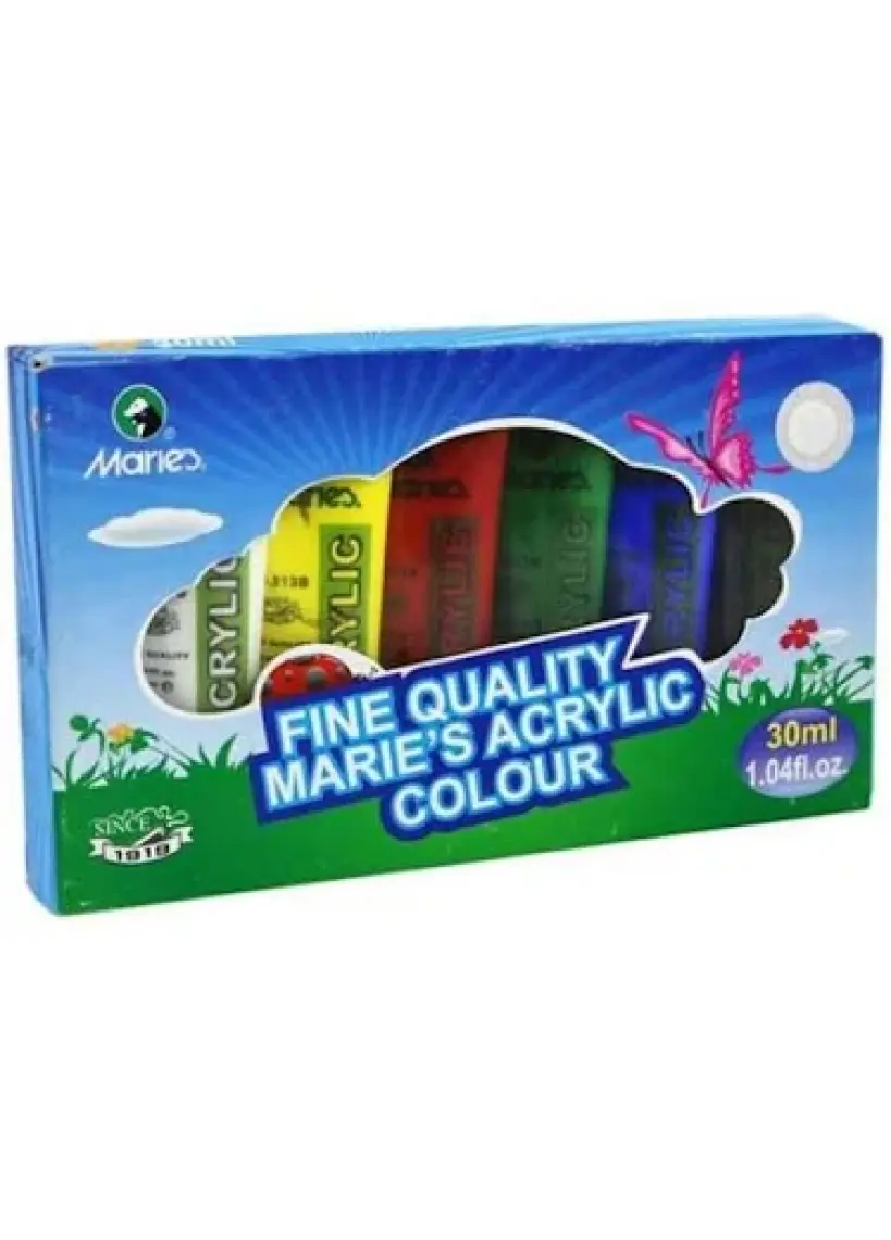 Maries Akrilik Tüp Boya 6X30Ml