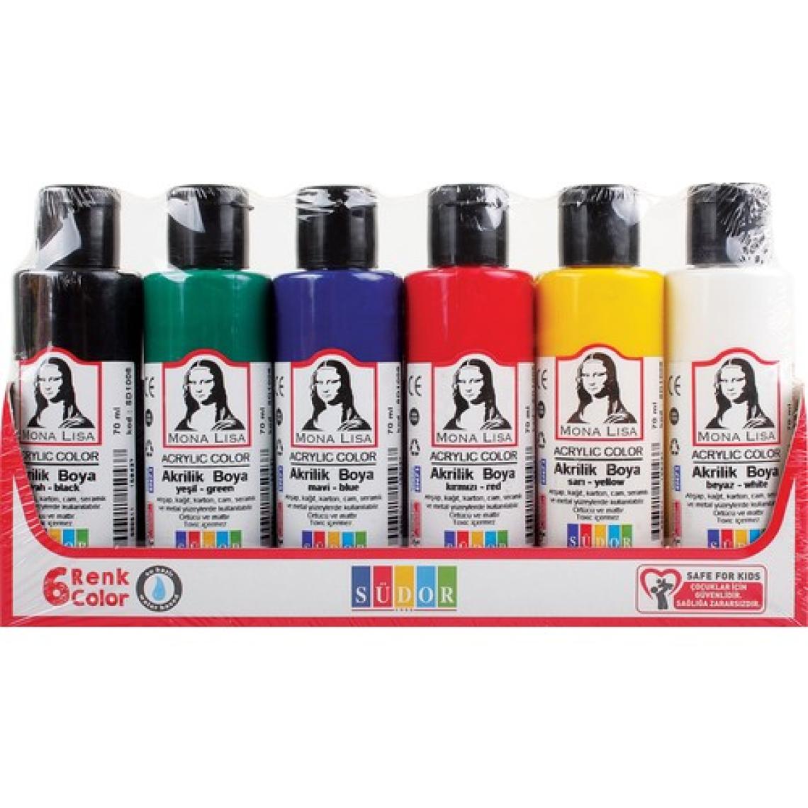 Südor Monalisa Akrilik Boya 6X70 Ml Şişe Sd1006