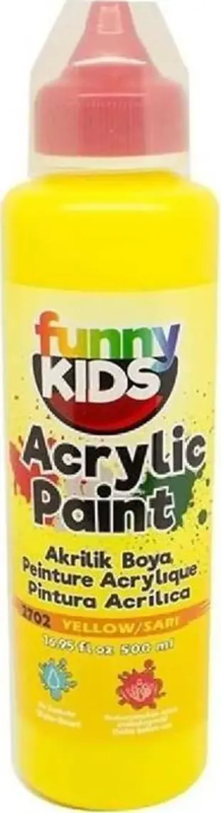 Funny Kids Akrilik Boya 500 ml - 2702 Sarı