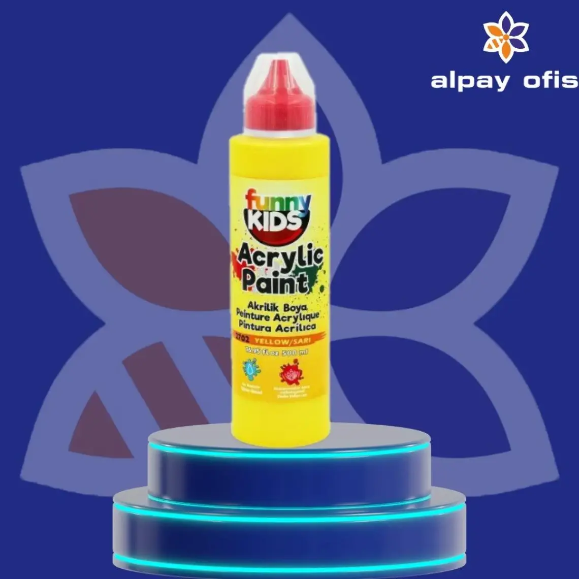 Funny Kids Akrilik Boya 500 ml - 2702 Sarı