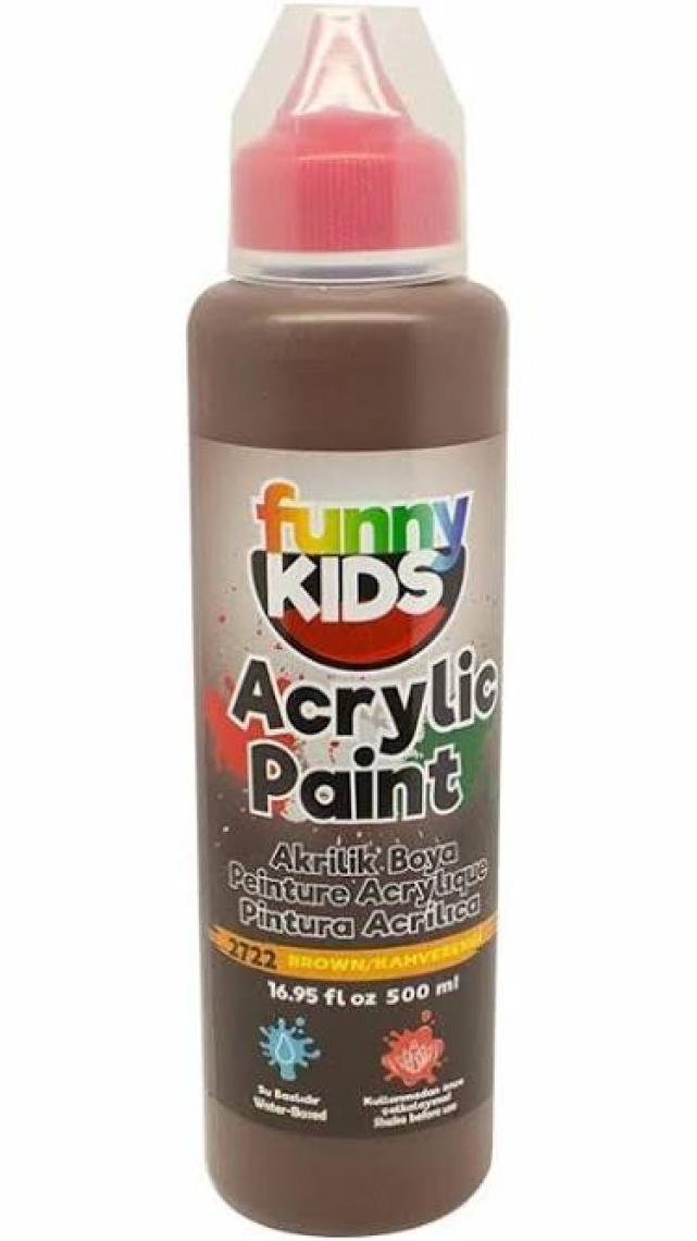 Funny Kids Akrilik Boya 500 ml - 2722 Kahverengi
