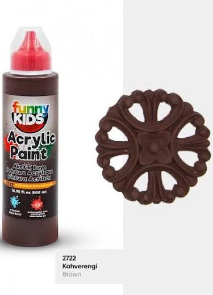 Funny Kids Akrilik Boya 500 ml - 2722 Kahverengi