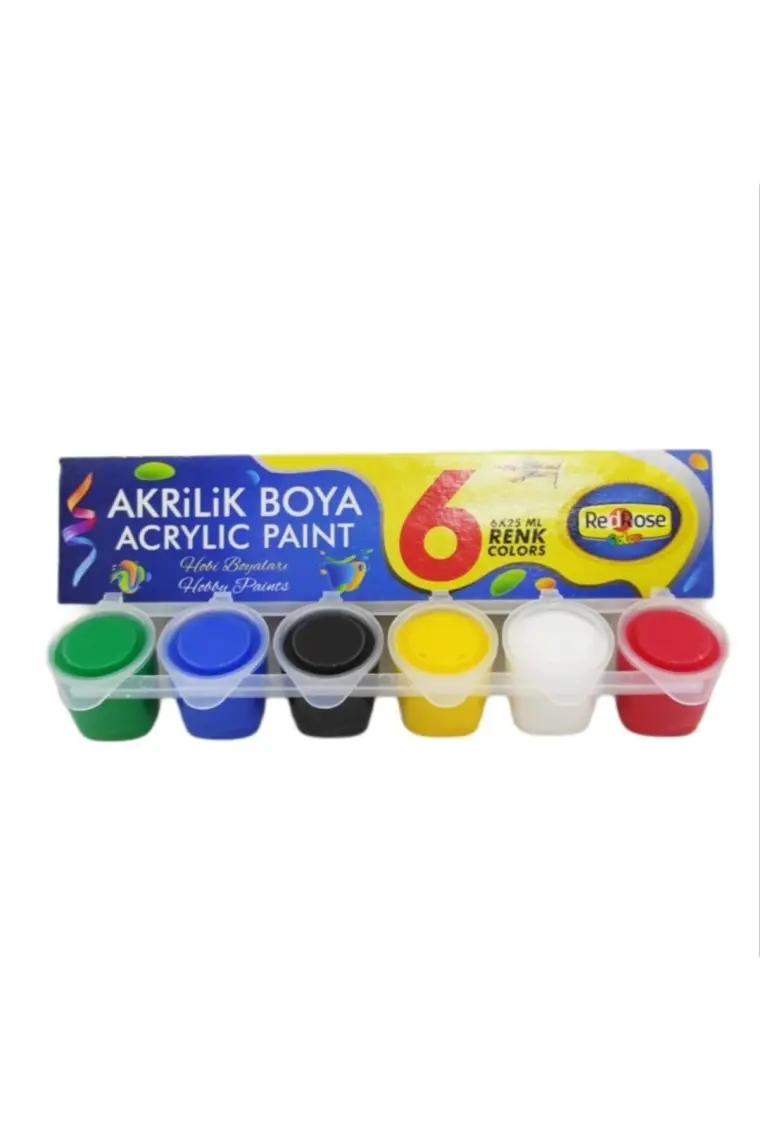 Red Rose Birleşik Set Akrilik Boya 25 Ml. 6 Renk