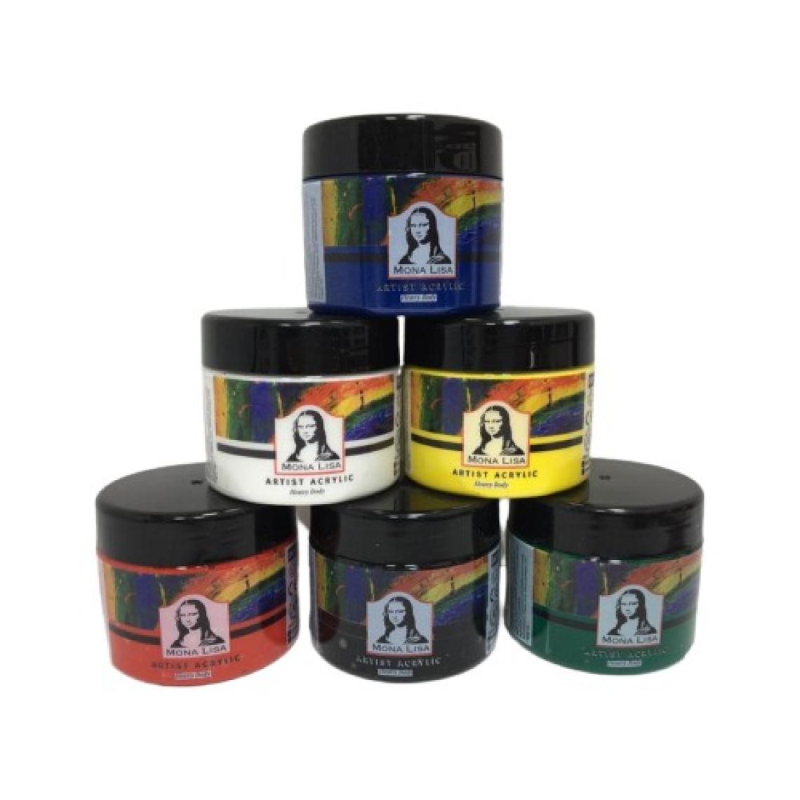 Mona Lisa Mono Lisa Artist Chalky Akrilik Primary Colors  6 x 125 ml